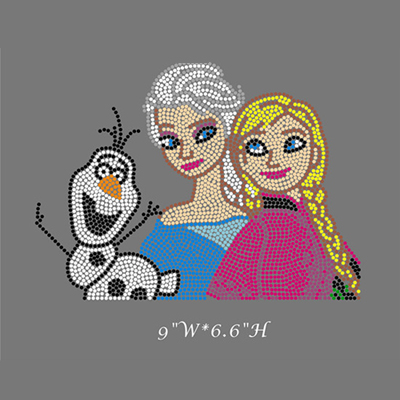 Frozen Olaf&Elsa&Anna rhinestone transfers