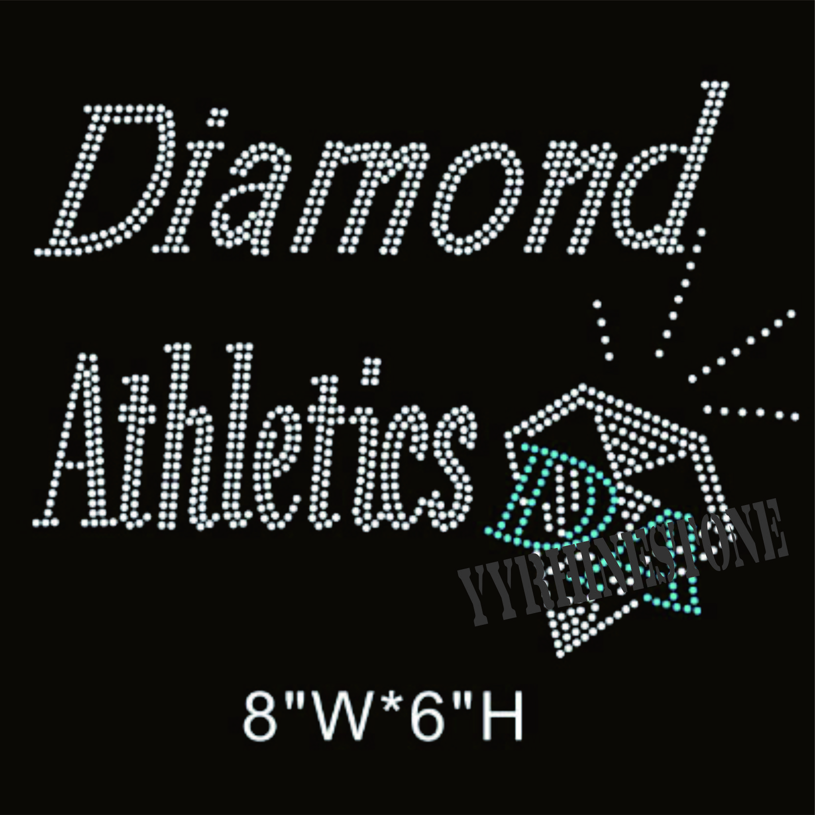 Diamond athletics rhinestone transfer