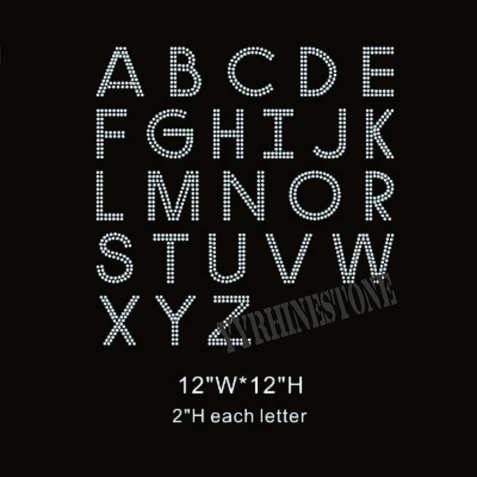 alphabet hotfix rhinestone transfer