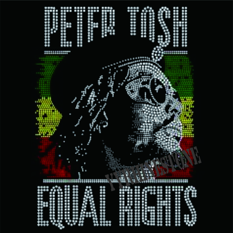 PETER TOSH EQUAL RIGHTS rhinestone transfer