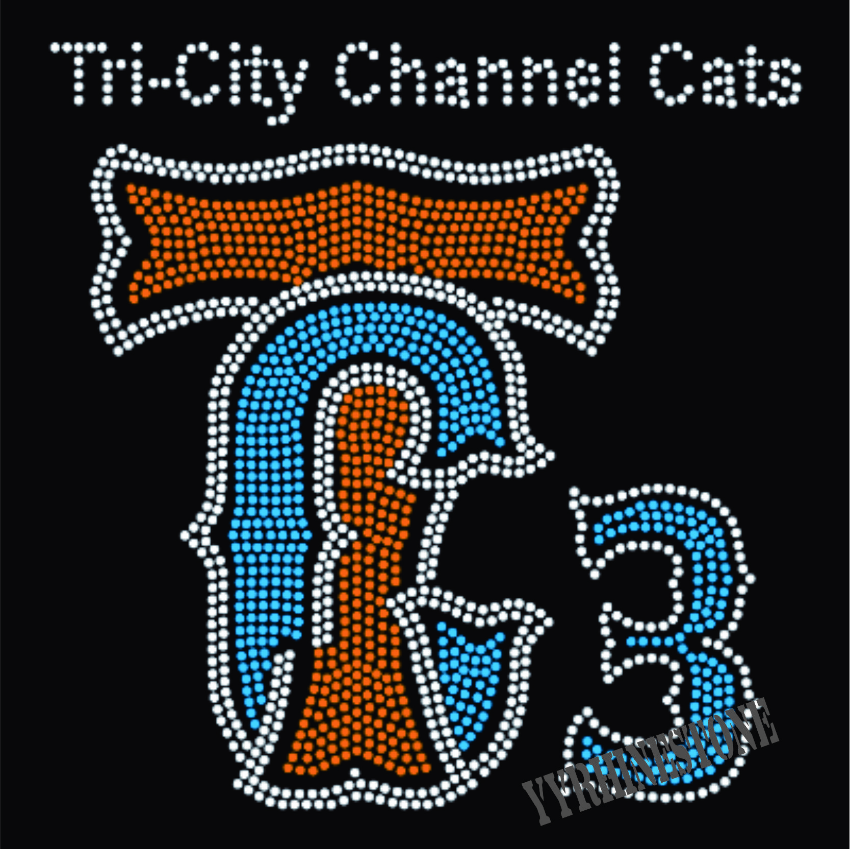 the city channel cats rhinestone transfer