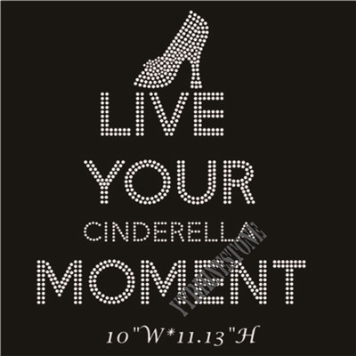 Cinderella live your moment rhinestone transfer