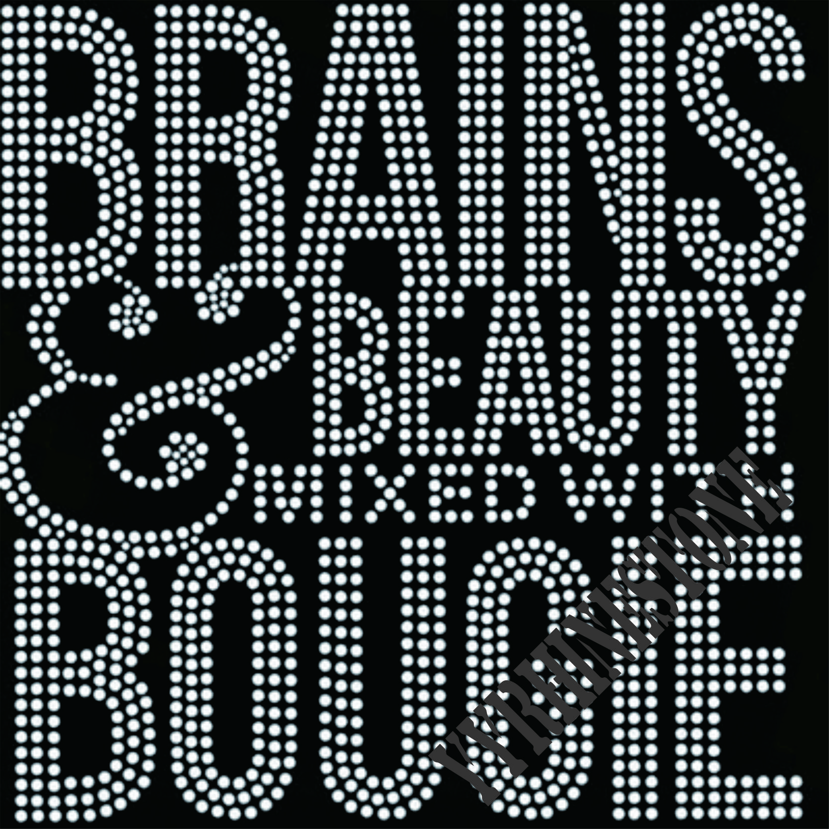 brains beauty mixed with bougie hotfix rhinestone transfer