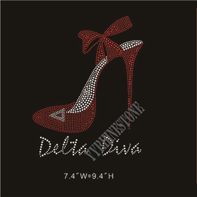 Delta diva high heel shoes rhinestone transfer