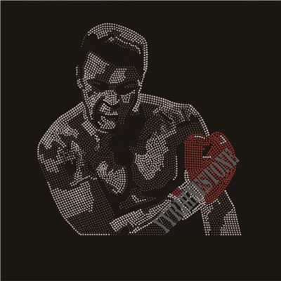 Boxing King Muhammad Ali rhinestone transfer